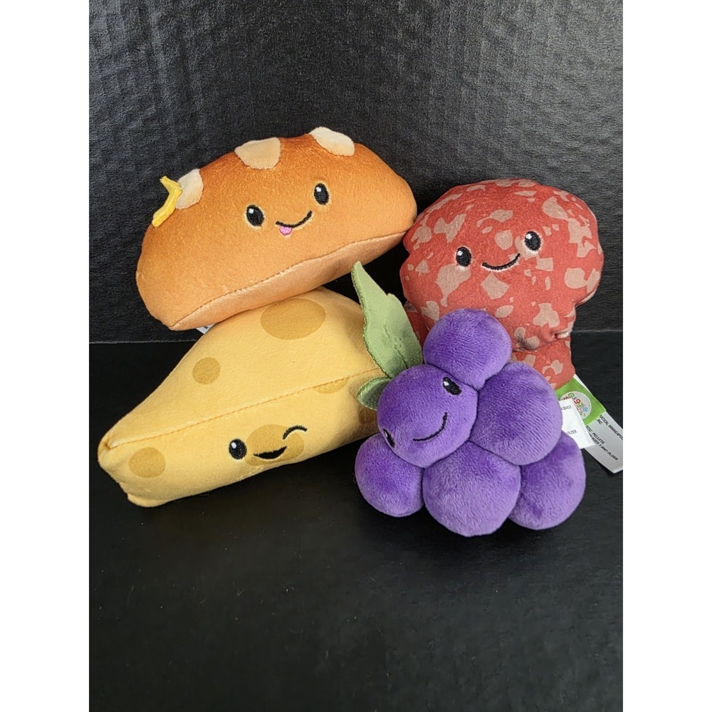 Giggle Scape‎ Plush Charcuterie Stuffed Food Toys: Cheese Bread Salami Grapes